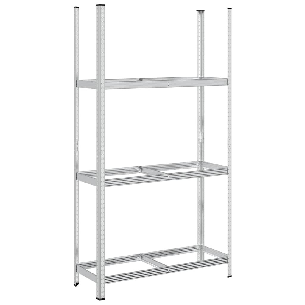 vidaXL Ράφι ελαστικών 3 επιπέδων Ασημί 110x40x200 cm Ατσάλι