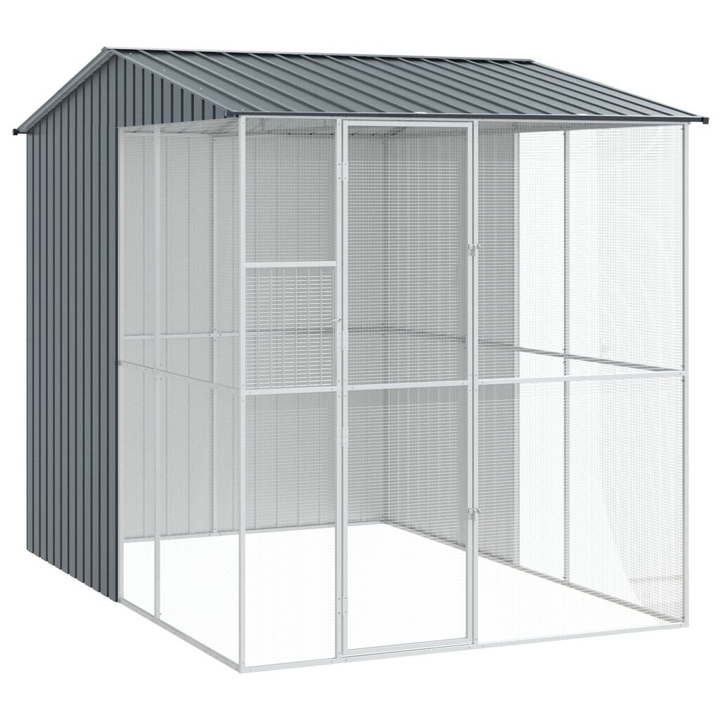 vidaXL Κλουβί Πουλιών Ανθρακί 215x310x247 εκ. Χάλυβας