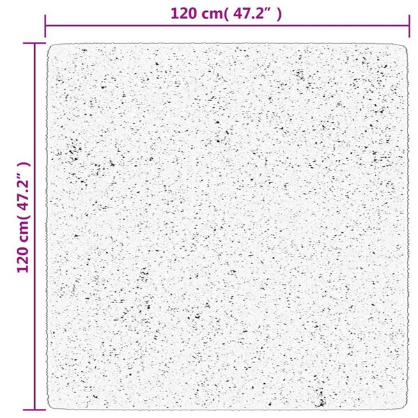 vidaXL Χαλί OVIEDO με Κοντό Πέλος Μπεζ 120 x 120 εκ.
