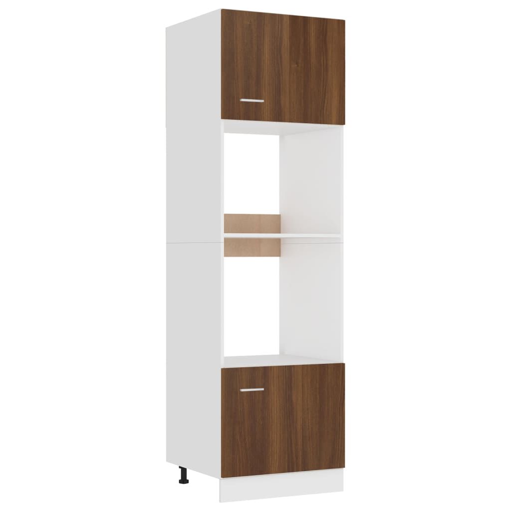 vidaXL Ντουλάπι Φ. Μικροκιμάτων Lyon Καφέ Δρυς 60x57x207εκ. Επεξ. Ξύλο