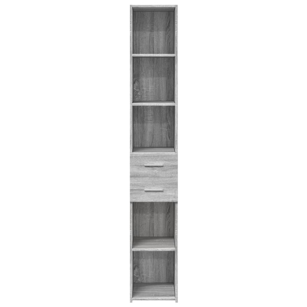 vidaXL Ντουλάπι Γκρι Sonoma 30x42,5x185 εκ. από Επεξεργασμένο Ξύλο
