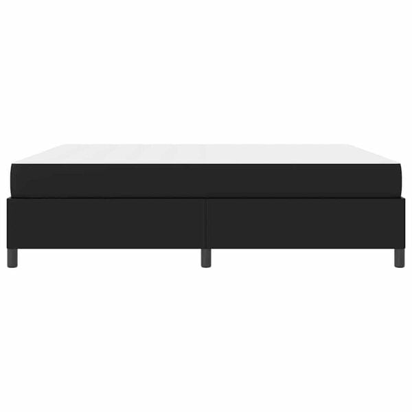 vidaXL Σκελετός κρεβατιού με στρώμα Μαύρο 180 x 200 cm Τεχνητό δέρμα