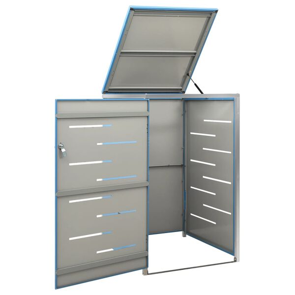 vidaXL Πλαίσιο για Κάδο Απορρ. με Ρόδες 69x77,5x112,5 εκ Αν. Ατσάλι