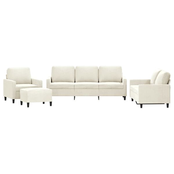 vidaXL &Pi;&omicron;&lambda;&upsilon;&theta;&rho;ό&nu;&epsilon;&sigmaf; &Sigma;&epsilon;&tau; 4 &Tau;&epsilon;&mu;&alpha;&chi;ί&omega;&nu; &Kappa;&rho;&epsilon;&mu; &alpha;&pi;ό &Beta;&epsilon;&lambda;&omicron;ύ&delta;&omicron; &mu;&epsilon; &Mu;&alpha;&xi;&iota;&lambda;ά&rho;&iota;&alpha;