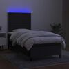 vidaXL &Kappa;&rho;&epsilon;&beta;ά&tau;&iota; Boxspring &mu;&epsilon; &Sigma;&tau;&rho;ώ&mu;&alpha; & LED &Mu;&alpha;ύ&rho;&omicron; 100x200 &epsilon;&kappa;. &Upsilon;&phi;&alpha;&sigma;&mu;ά&tau;&iota;&nu;&omicron;