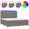 vidaXL &Kappa;&rho;&epsilon;&beta;ά&tau;&iota; Boxspring &mu;&epsilon; &Sigma;&tau;&rho;ώ&mu;&alpha; & LED &Sigma;&kappa;.&Gamma;&kappa;&rho;&iota; 180x200 &epsilon;&kappa; &Upsilon;&phi;&alpha;&sigma;&mu;ά&tau;&iota;&nu;&omicron;