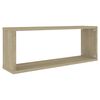 vidaXL Ράφια Κύβοι Τοίχου 2 τεμ. Sonoma Δρυς 60x15x23 εκ. Επεξ. Ξύλο