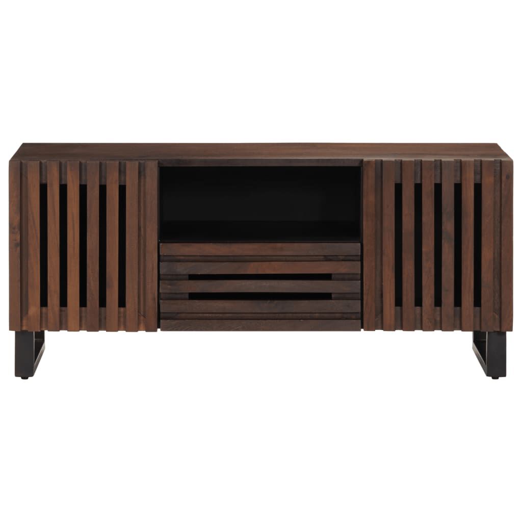 vidaXL Έπιπλο Τηλεόρασης Καφέ 100x34x46 εκ. Μασίφ Ξύλο Μάνγκο