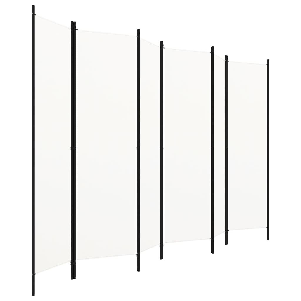 vidaXL Διαχωριστικό Δωματίου με 6 Πάνελ Λευκό 300 x 180 εκ.
