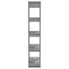 vidaXL Βιβλιοθήκη/Διαχωρ. Χώρου Γκρι Sonoma 80x30x160 εκ. Επεξ. Ξύλο