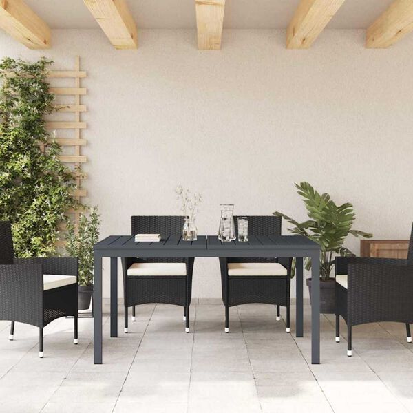 vidaXL Τραπέζι Επέκτασης 2 pcs Ανθρακί 210 x 90 x 73 εκ Ατσάλι