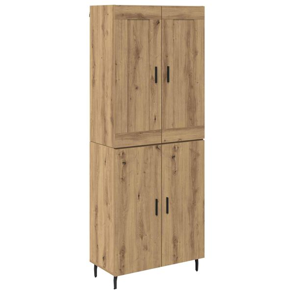 vidaXL Highboard 2 pcs Artisan Oak &Epsilon;&pi;&epsilon;&xi;&epsilon;&rho;&gamma;&alpha;&sigma;&mu;έ&nu;&omicron; &xi;ύ&lambda;&omicron;