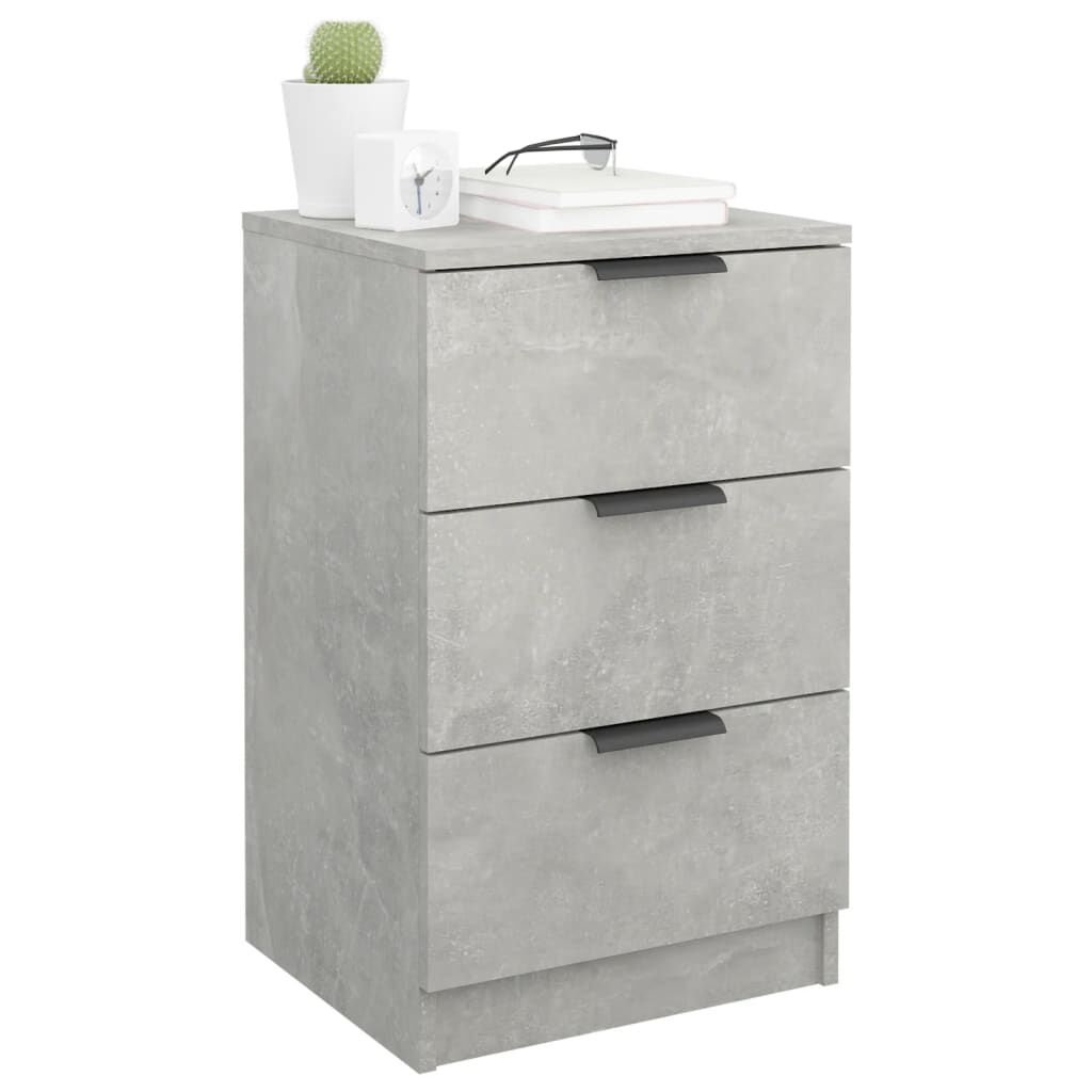 vidaXL Κομοδίνα Γκρι Σκυροδέματος 40x36x65 εκ.