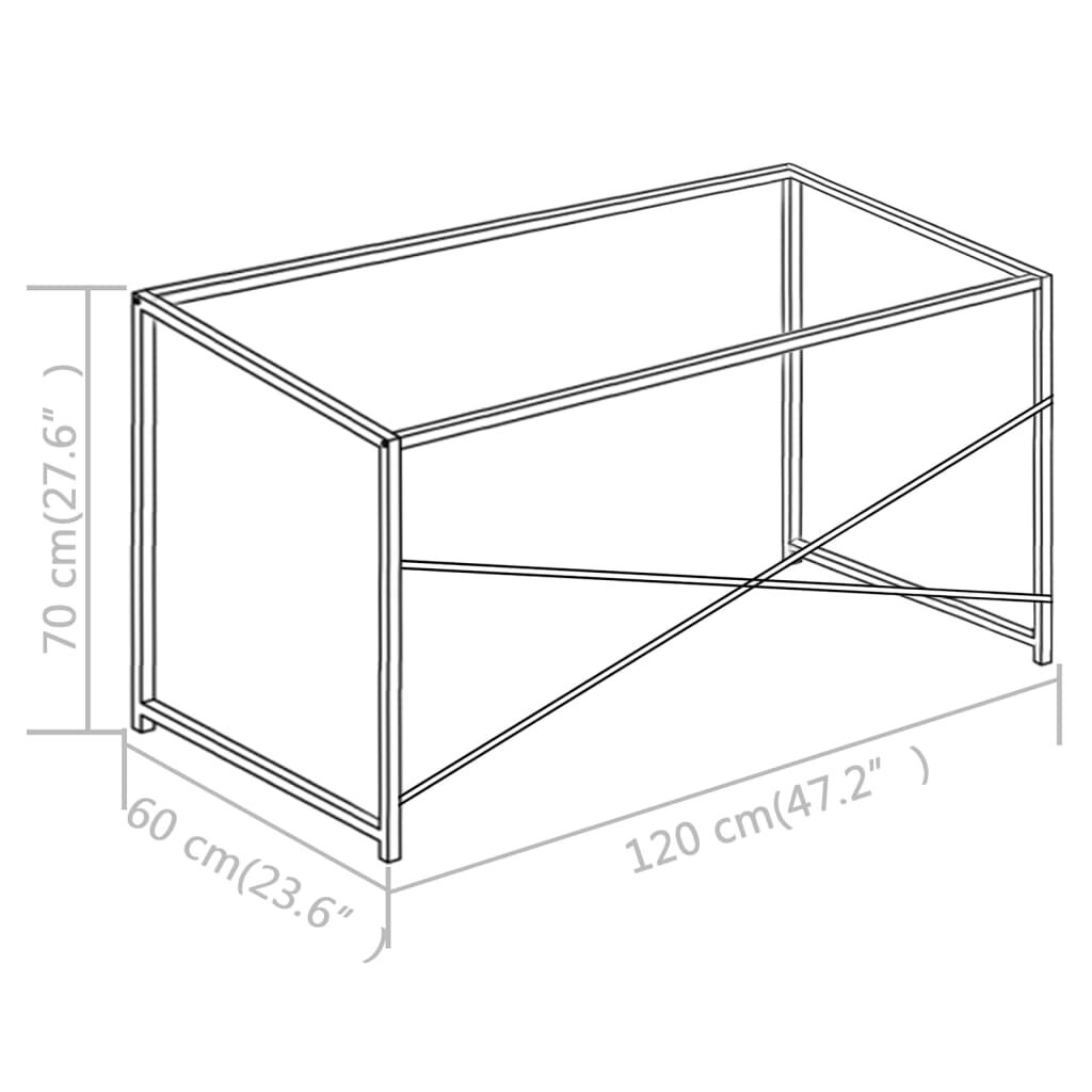 vidaXL Γραφείο Υπολογιστή Μαύρο 120 x 60 x 70 εκ.