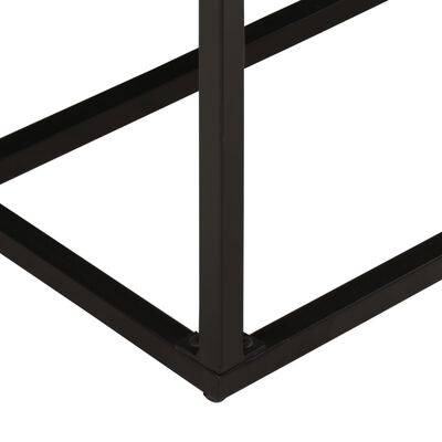 vidaXL Σκαμπό Πουφ/Υποπόδιο Μαύρο 80 x 80 x 43 εκ. από Γνήσιο Δέρμα