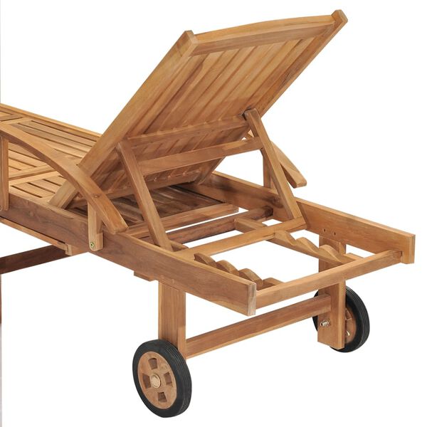 vidaXL Ξαπλώστρα από Μασίφ Ξύλο Teak