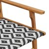 vidaXL Κήπου Καρέκλες με Τραπέζι 3 pcs Μαύρο 45 x 45 x 40 cm