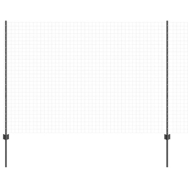 vidaXL Πό posts φράχτη 88 pcs Γκρι 200 cm Ατσάλι