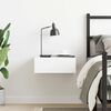 vidaXL Κομοδίνο Κρεμαστό Γυαλιστερό Λευκό 40x30x15 εκ. από Επεξ. Ξύλο