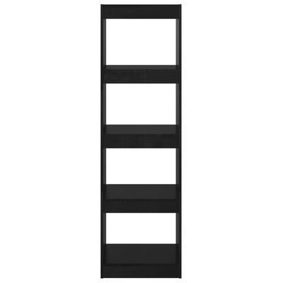 vidaXL Βιβλιοθήκη/Διαχωριστικό Χώρου Μαύρο 40x30x135,5 εκ. Ξύλο Πεύκου