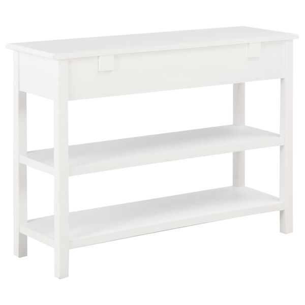 vidaXL Κονσόλα Λευκή 110 x 35 x 80 εκ. από MDF