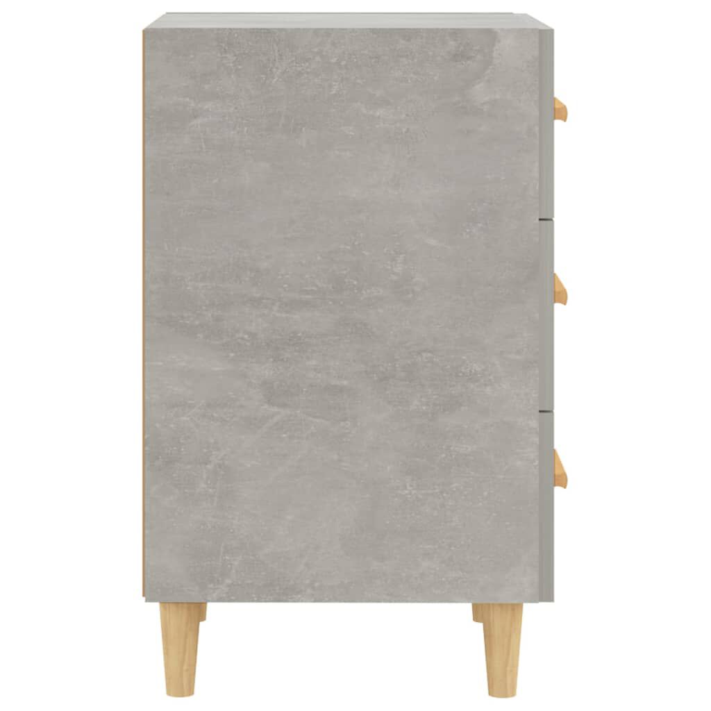vidaXL Κομοδίνο Γκρι Σκυροδέματος 40x40x66 εκ. από Επεξεργασμένο Ξύλο