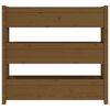 vidaXL Ζαρντινιέρα Καφέ Μελί 112x25x104,5 εκ. από Μασίφ Ξύλο Πεύκου