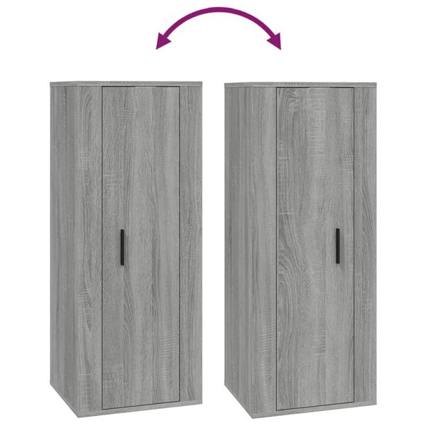 vidaXL Έπιπλα Τηλεόρασης Επιτοίχια Sonoma Δρυς 40x34,5x100 εκ