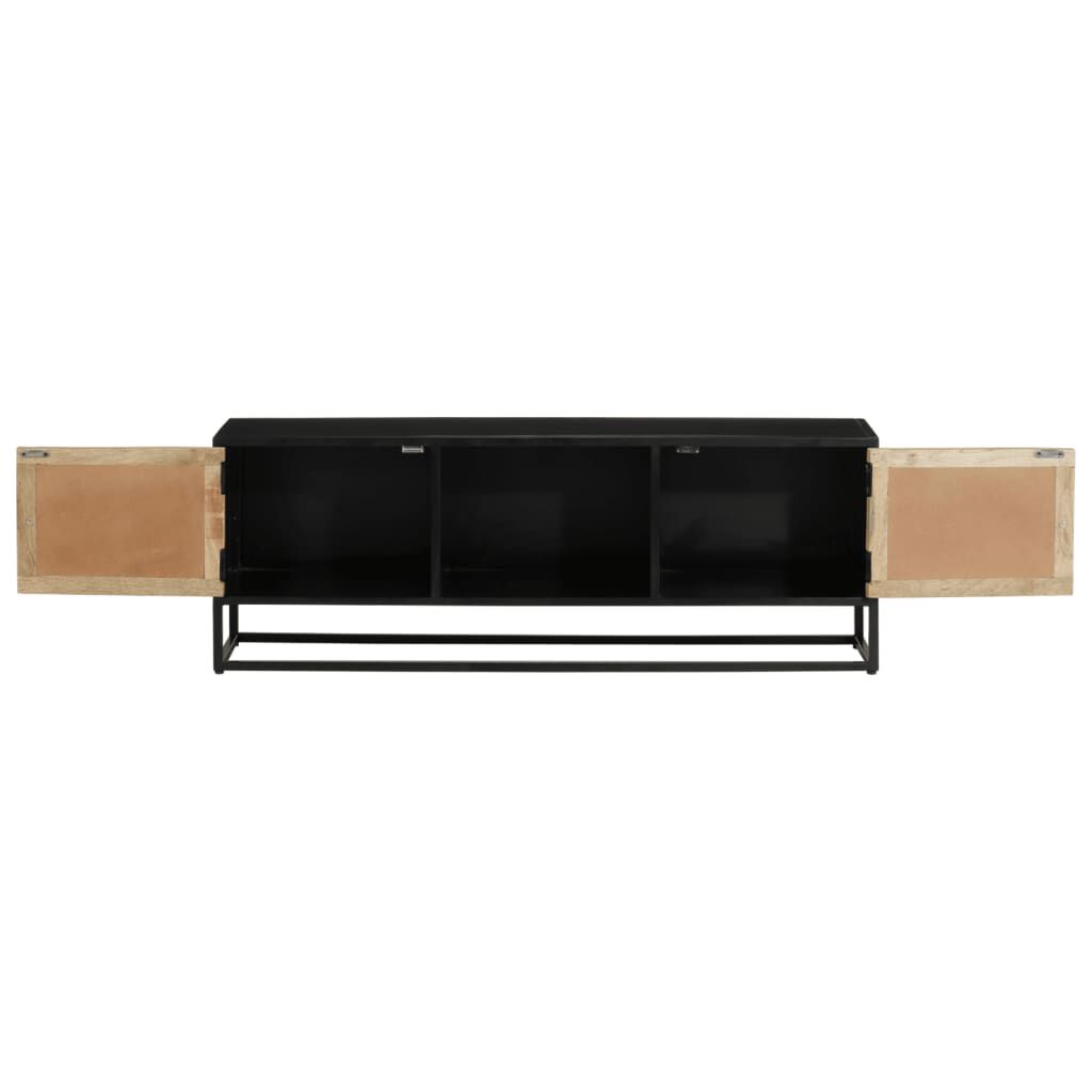 vidaXL Έπιπλο Τηλεόρασης 110 x 30 x 40 εκ. Μασίφ Ξύλο Μάνγκο & Σίδηρος