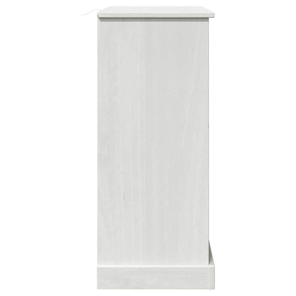 vidaXL Ντουλάπι Μπάνιου Λευκό 68 x 34 x 80 εκ Μασίφ ξύλο πεύκου