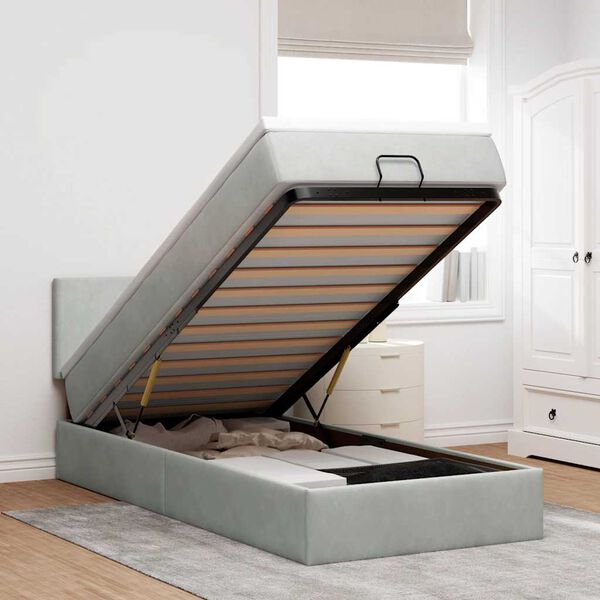 vidaXL &Omicron;&theta;&omega;&mu;&alpha;&nu;&iota;&kappa;ό &kappa;&rho;&epsilon;&beta;ά&tau;&iota; &mu;&epsilon; &sigma;&tau;&rho;ώ&mu;&alpha;&LEDs &Alpha;&nu;&omicron;&iota;&chi;&tau;ό &gamma;&kappa;&rho;&iota; 90x190cm &Beta;&epsilon;&lambda;&omicron;ύ&delta;&omicron;