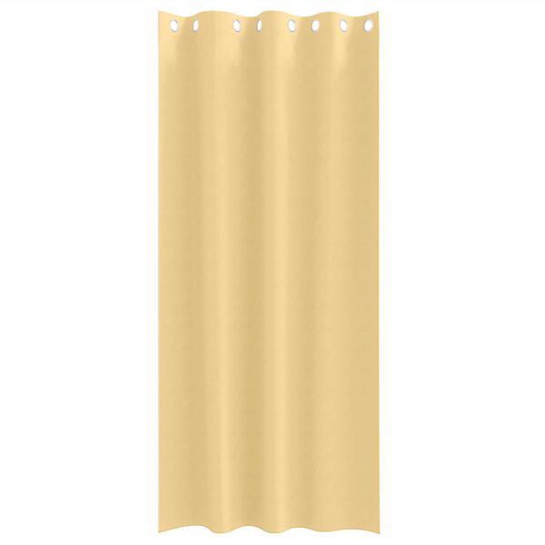 vidaXL Κουρτίνες με κουρτίνες 2 pcs Μπεζ 245 x 140 εκ. Πολυεστέρας