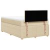 vidaXL Κρεβάτι Boxspring με Στρώμα Κρεμ 120x190 εκ. Υφασμάτινο