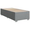 vidaXL Κρεβάτι Boxspring με Στρώμα Ανοιχτό Γκρι 100x200 εκ. Υφασμάτινο