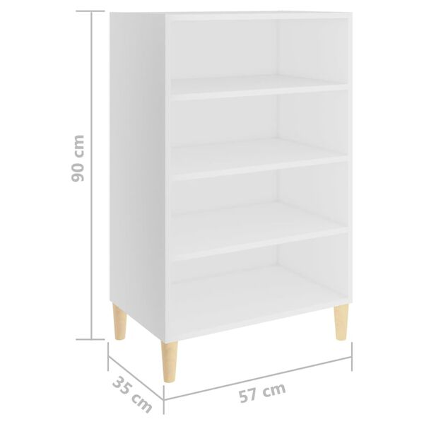 vidaXL Ραφιέρα Λευκή 57 x 35 x 90 εκ. από Μοριοσανίδα