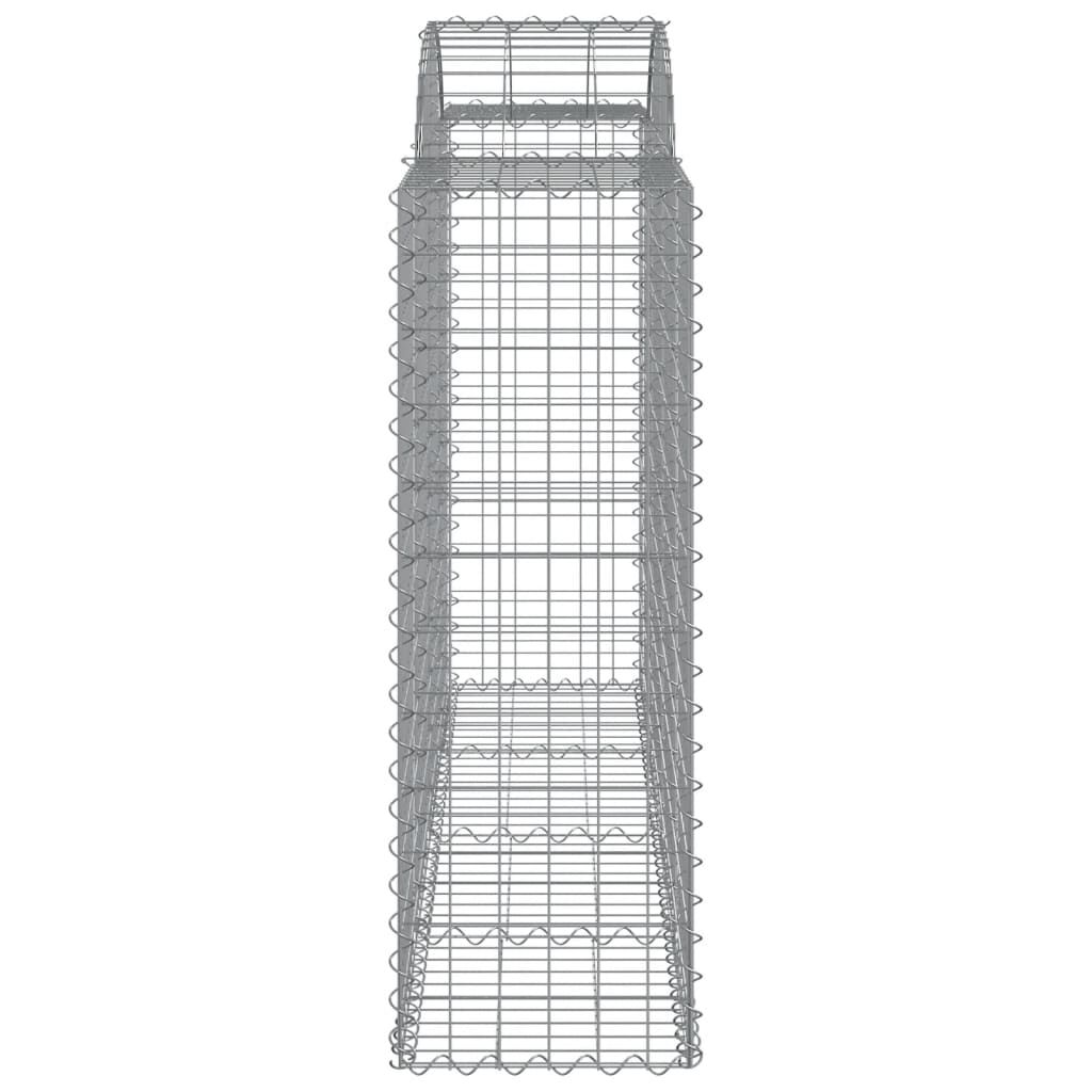 vidaXL Συρματοκιβώτια Τοξωτά 9 τεμ. 200x50x120/140 εκ. Γαλβαν. Ατσάλι