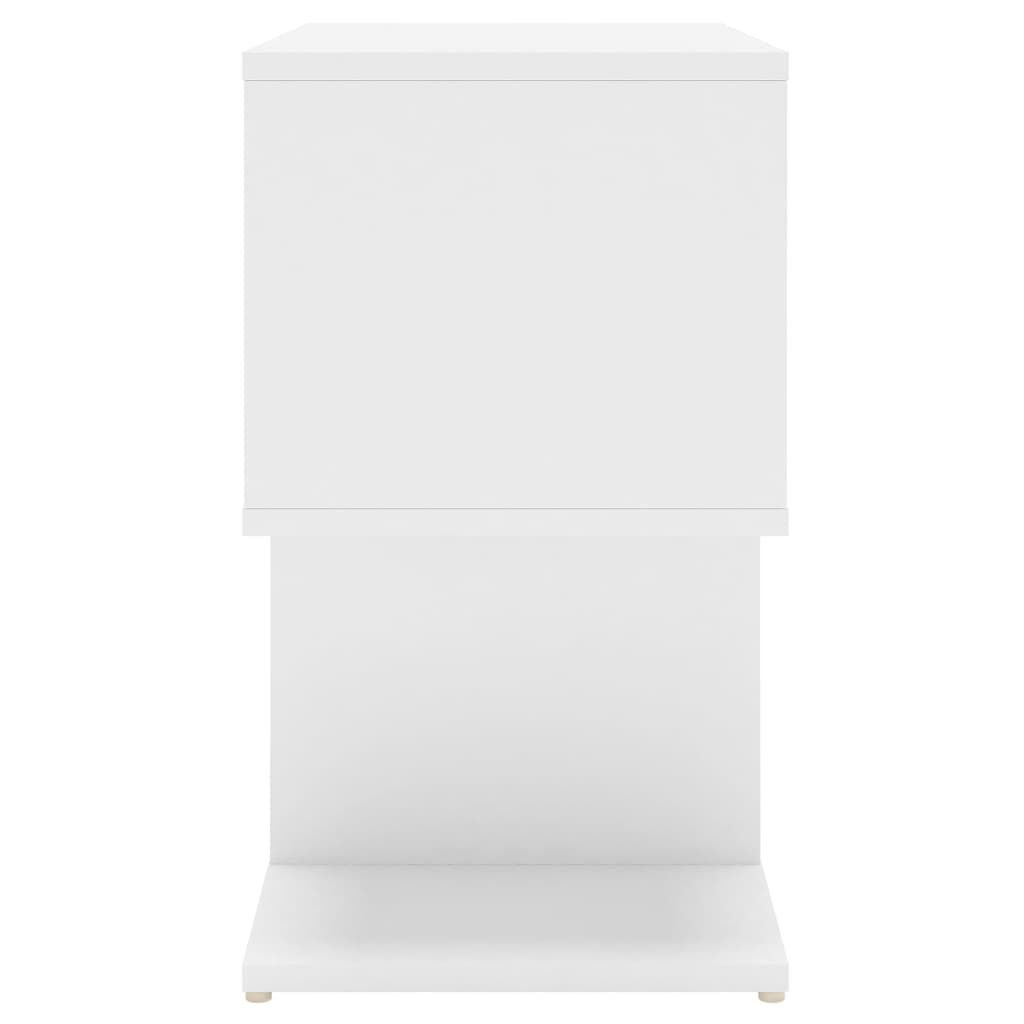 vidaXL Κομοδίνα 2 τεμ. Λευκά 50 x 30 x 51,5 εκ. από Επεξ. Ξύλο