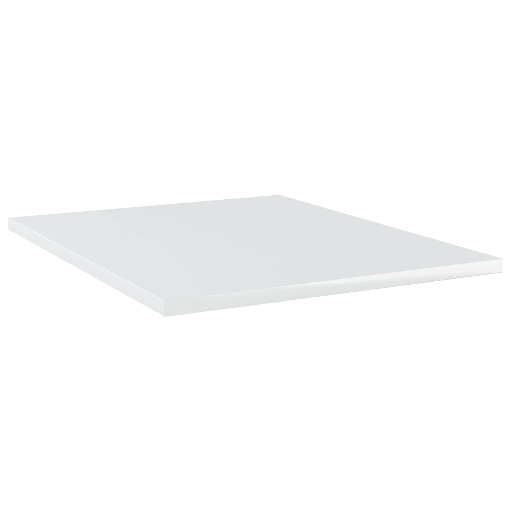 vidaXL Ράφια Βιβλιοθήκης 8 τεμ. Γυαλ. Λευκό 40x50x1,5 εκ. Επεξ.Ξύλο