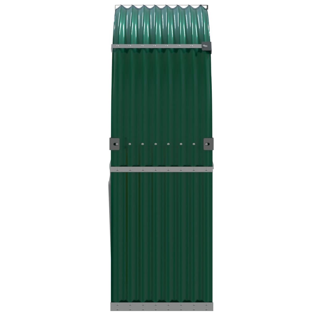 vidaXL Ξυλοθήκη Πράσινη 120 x 45 x 140 εκ. από Γαλβανισμένο Ατσάλι