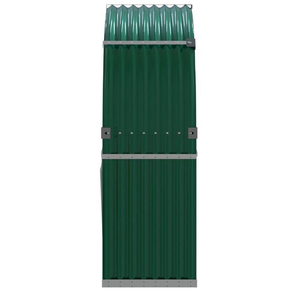vidaXL Ξυλοθήκη Πράσινη 120 x 45 x 140 εκ. από Γαλβανισμένο Ατσάλι