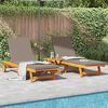 vidaXL Ξαπλώστρα 2 pcs Καφέ 63 x 199 x 85 εκ. Μασίφ ξύλο ακακίας
