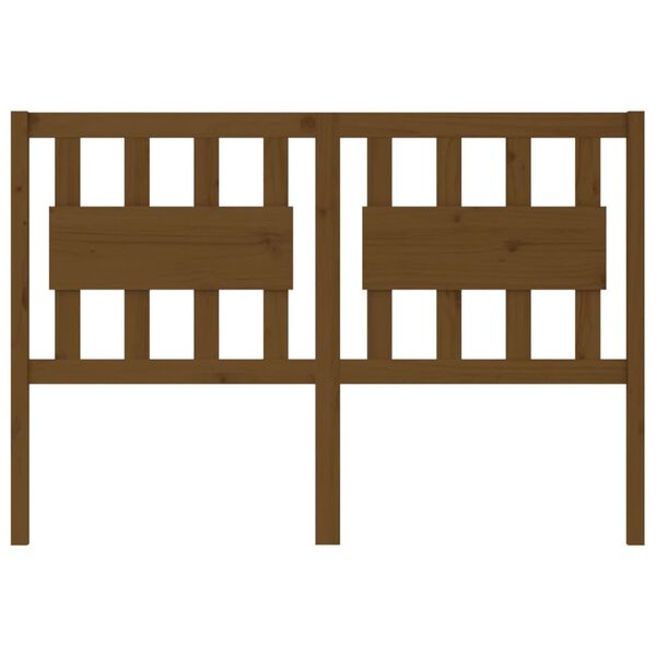 vidaXL Κεφαλάρι Κρεβατιού Μελί 145,5x4x100 εκ. από Μασίφ Ξύλο Πεύκου