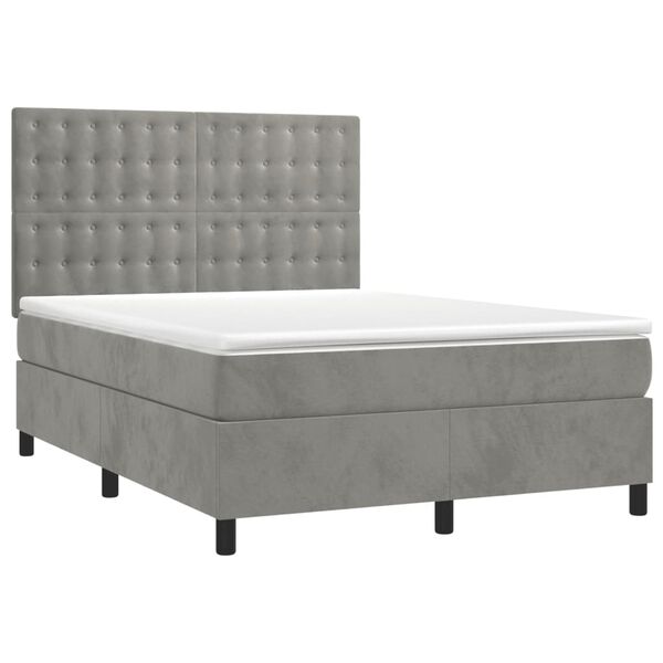 vidaXL &Kappa;&rho;&epsilon;&beta;ά&tau;&iota; Boxspring &mu;&epsilon; &Sigma;&tau;&rho;ώ&mu;&alpha; &Alpha;&nu;&omicron;&iota;&chi;&tau;ό &Gamma;&kappa;&rho;&iota; 140x190 &epsilon;&kappa;. &Beta;&epsilon;&lambda;&omicron;ύ&delta;&iota;&nu;&omicron;