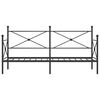 vidaXL Κρεβάτι ημέρας χωρίς στρώμα Μαύρο 90x190 cm Ατσάλι