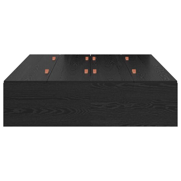 vidaXL Κρεβάτι Αποθήκευσης Μαύρο Δρυς 120 x 200 εκ