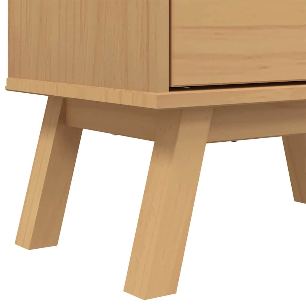 vidaXL Παπουτσοθήκη OLDEN Καφέ 55x35x120 εκ. από Μασίφ Ξύλο Πεύκου