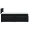 vidaXL Κρεβάτι Boxspring με Στρώμα Μαύρο 100 x 200 εκ. Υφασμάτινο