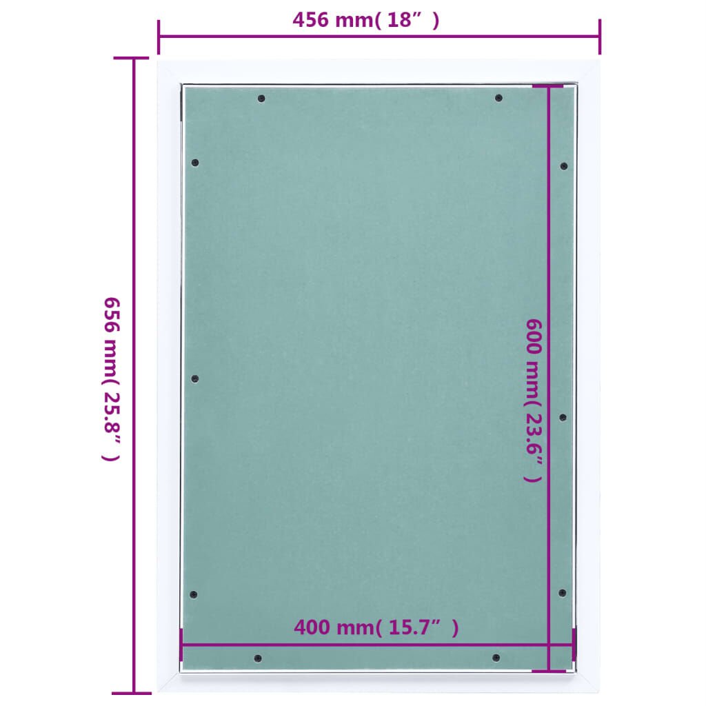 vidaXL Θυρίδα Επίσκεψης Γυψοσανίδας 400 x 600 χιλ. Σκελετός Αλουμινίου