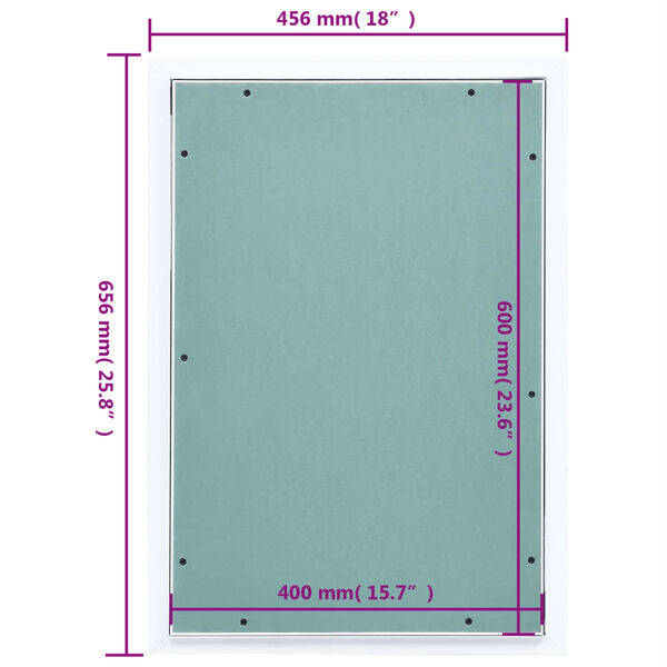 vidaXL Θυρίδα Επίσκεψης Γυψοσανίδας 400 x 600 χιλ. Σκελετός Αλουμινίου