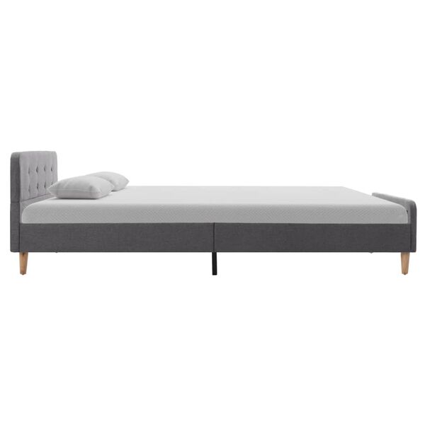 vidaXL Πλαίσιο Κρεβατιού Ανοιχτό Γκρι 120 x 200 εκ. Υφασμάτινο